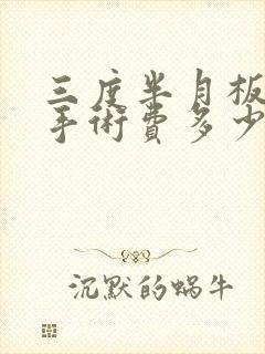 三度半月板损伤手术费多少钱