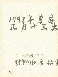 1997年农历正月十三出生的人命运如何