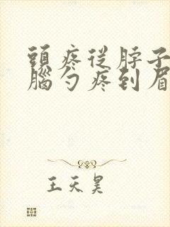 头疼从脖子到后脑勺疼到眉骨封面