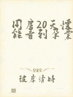 同房20天怀孕能看到孕囊吗