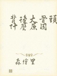 背后大骨头痛是什么原因