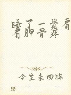 睡了一觉肩膀和肩胛骨疼封面