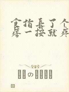 食指长了个硬疙瘩一按就疼封面