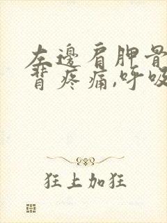 左边肩胛骨处后背疼痛,呼吸都疼封面