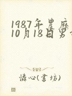 1987年农历10月18日男命运