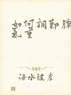 如何调节脾胃湿气重