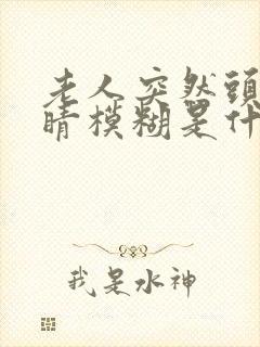 老人突然头晕眼睛模糊是什么原因封面