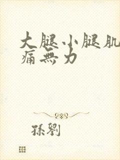 大腿小腿肌肉酸痛无力