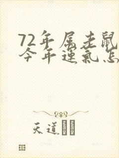 72年属老鼠的今年运气怎么样