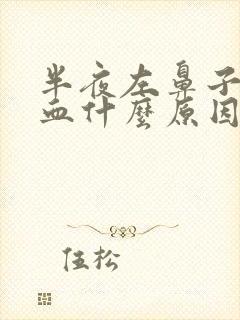 半夜左鼻子流鼻血什么原因