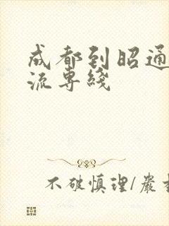 成都到昭通的物流专线