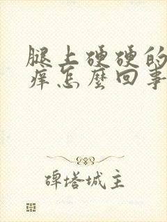 腿上硬硬的疙瘩痒怎么回事