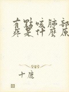 有点咳肺部有点疼是什么原因