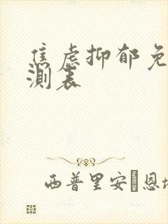 焦虑抑郁免费自测表