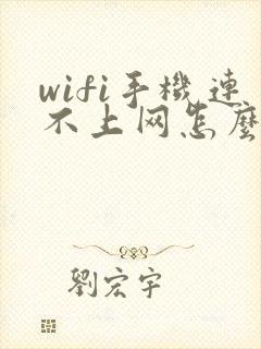 wifi手机连不上网怎么回事