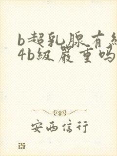 b超乳腺有结节4b级严重吗