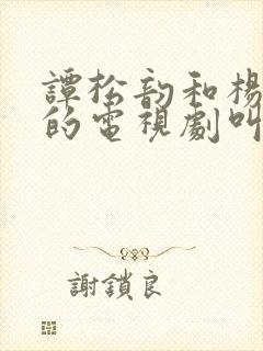 谭松韵和杨洋演的电视剧叫什么封面