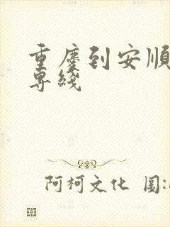 重庆到安顺物流专线