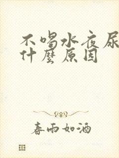 不喝水夜尿多是什么原因