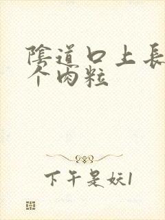 阴道口上长了几个肉粒