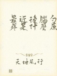 最近后脑勺经常疼是什么原因