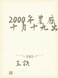 2000年农历十月十九出生男孩命运