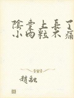 阴囊上长了一个小肉粒不痛不痒封面