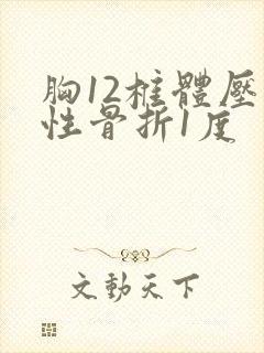 胸12椎体压缩性骨折1度封面