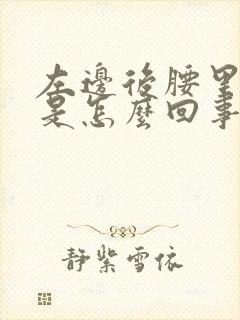 左边后腰里面疼是怎么回事女