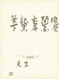 笔记本开机亮一下黑屏怎么回事