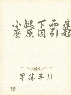 小腿下面痒是什么原因引起的