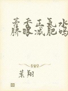 藿香正气水滴肚脐眼减肥吗