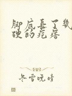 脚底长了几个硬硬的疙瘩封面