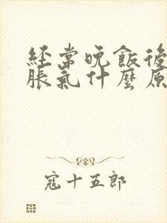 经常晚饭后肚子胀气什么原因封面