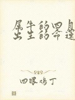 属牛的四月初一出生的命运如何封面