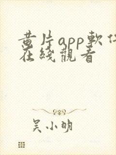 黄片app软件在线观看