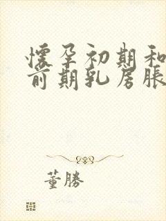 怀孕初期和月经前期乳房胀痛区别