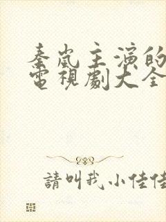 秦岚主演的全部电视剧大全