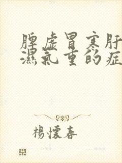 脾虚胃寒肝火旺湿气重的症状封面