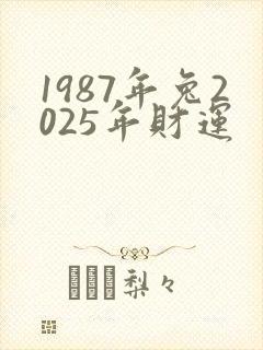 1987年兔2025年财运