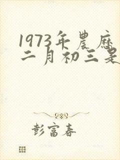 1973年农历二月初三是什么命