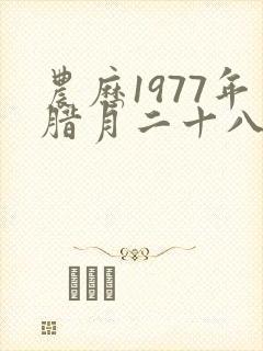 农历1977年腊月二十八的命封面