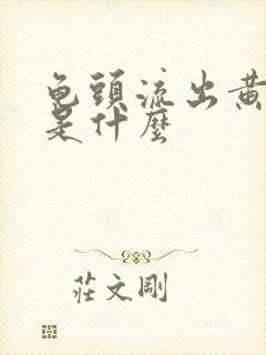 龟头流出黄脓液是什么