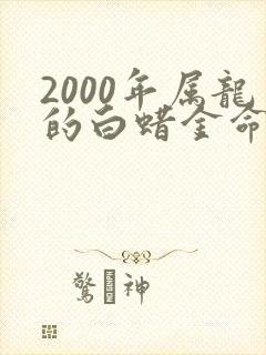 2000年属龙的白蜡金命男