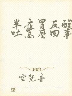 半夜胃反酸水想吐怎么回事