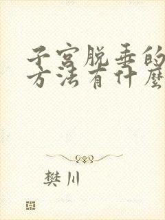 子宫脱垂的治疗方法有什么