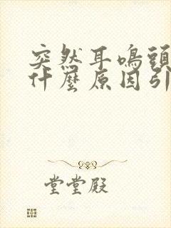 突然耳鸣头晕是什么原因引起