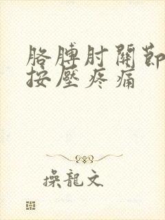 胳膊肘关节外侧按压疼痛