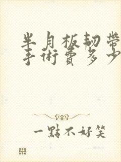 半月板韧带撕裂手术费多少钱