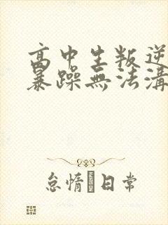 高中生叛逆厌学暴躁无法沟通